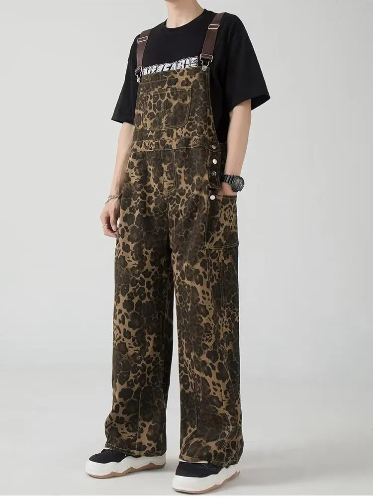 Leopard | Baggy Overalls Jeans