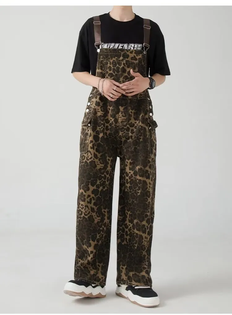 Leopard | Baggy Overalls Jeans