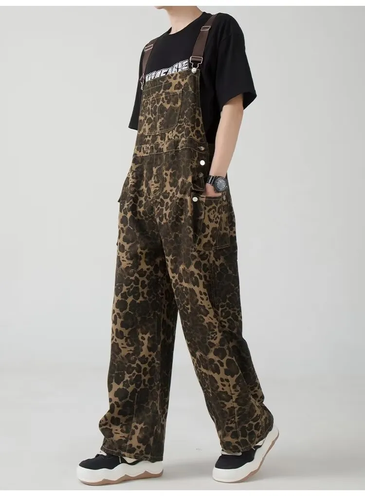 Leopard | Baggy Overalls Jeans