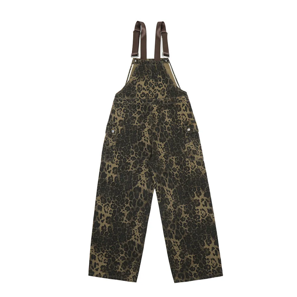 Leopard | Baggy Overalls Jeans