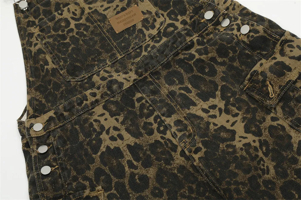 Leopard | Baggy Overalls Jeans