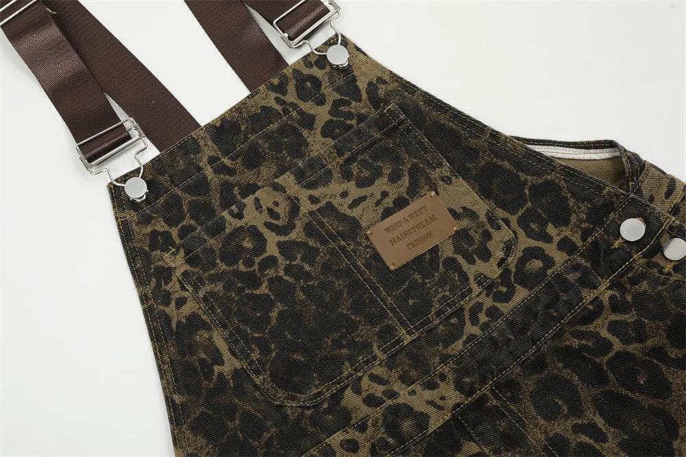 Leopard | Baggy Overalls Jeans