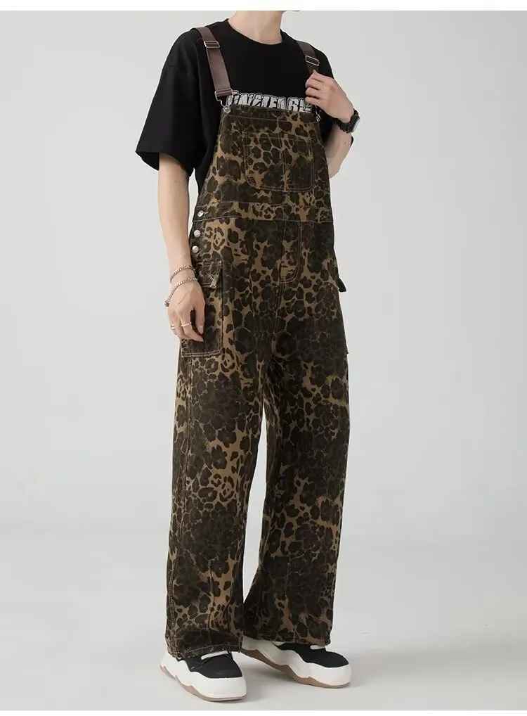 Leopard | Baggy Overalls Jeans