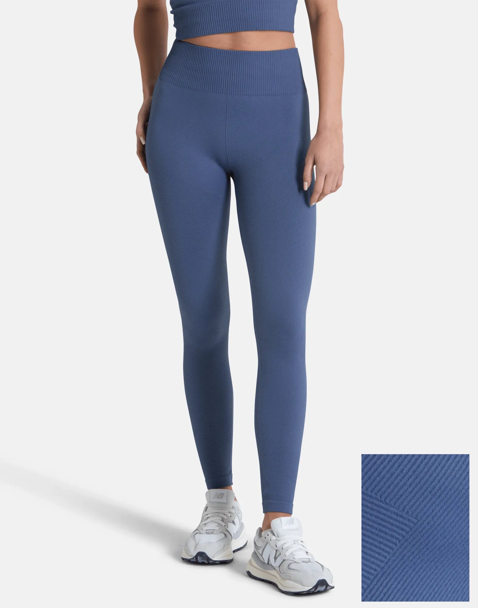 Lotus Chevron Legging in Thunder Blue