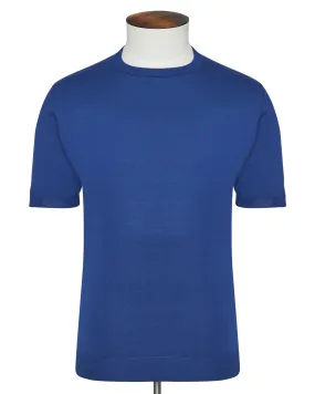 Marine Blue Ribbed T-Shirt