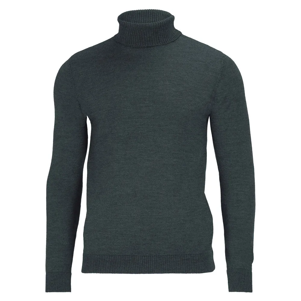 Mens Fine Merino Wool Roll Neck Jumper