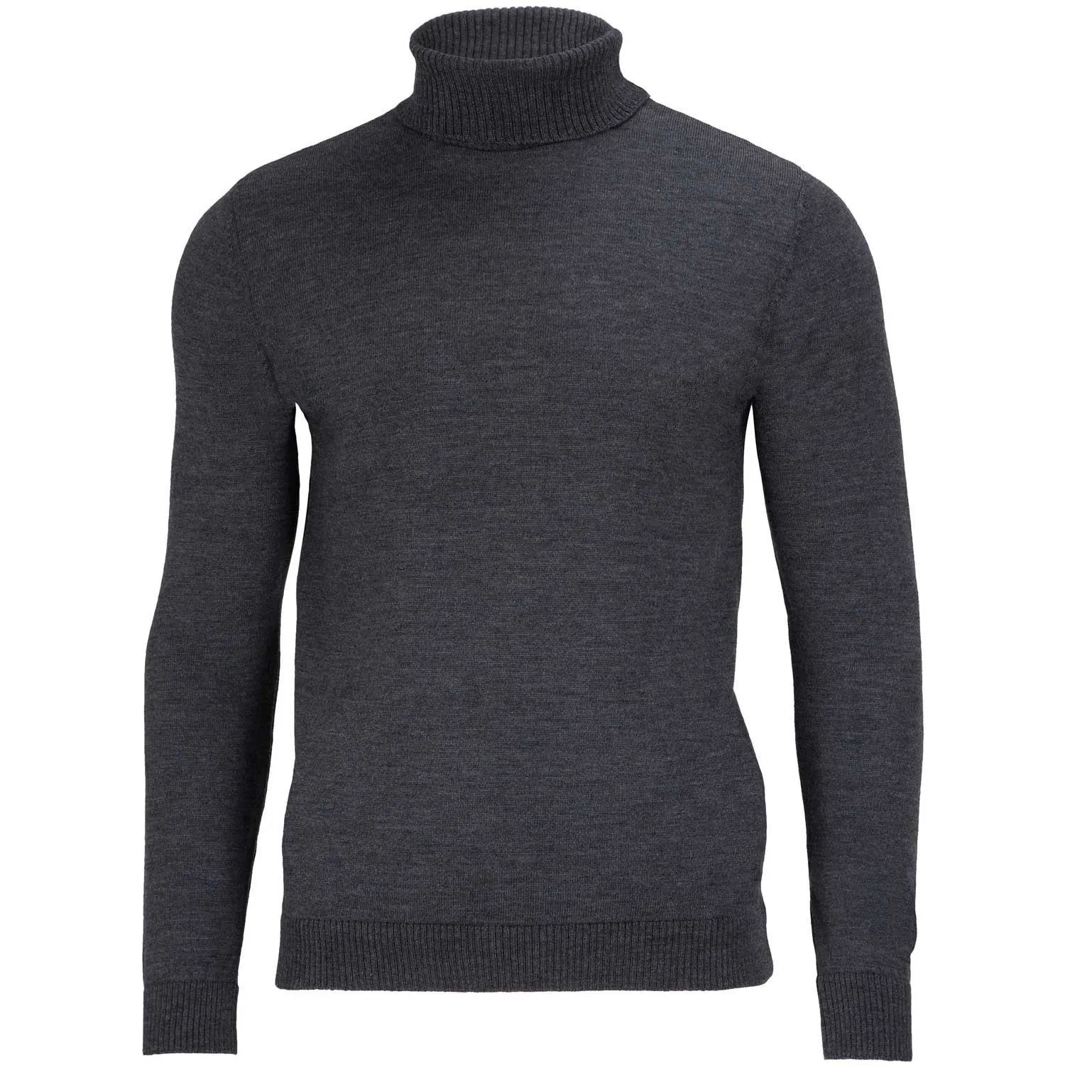 Mens Fine Merino Wool Roll Neck Jumper