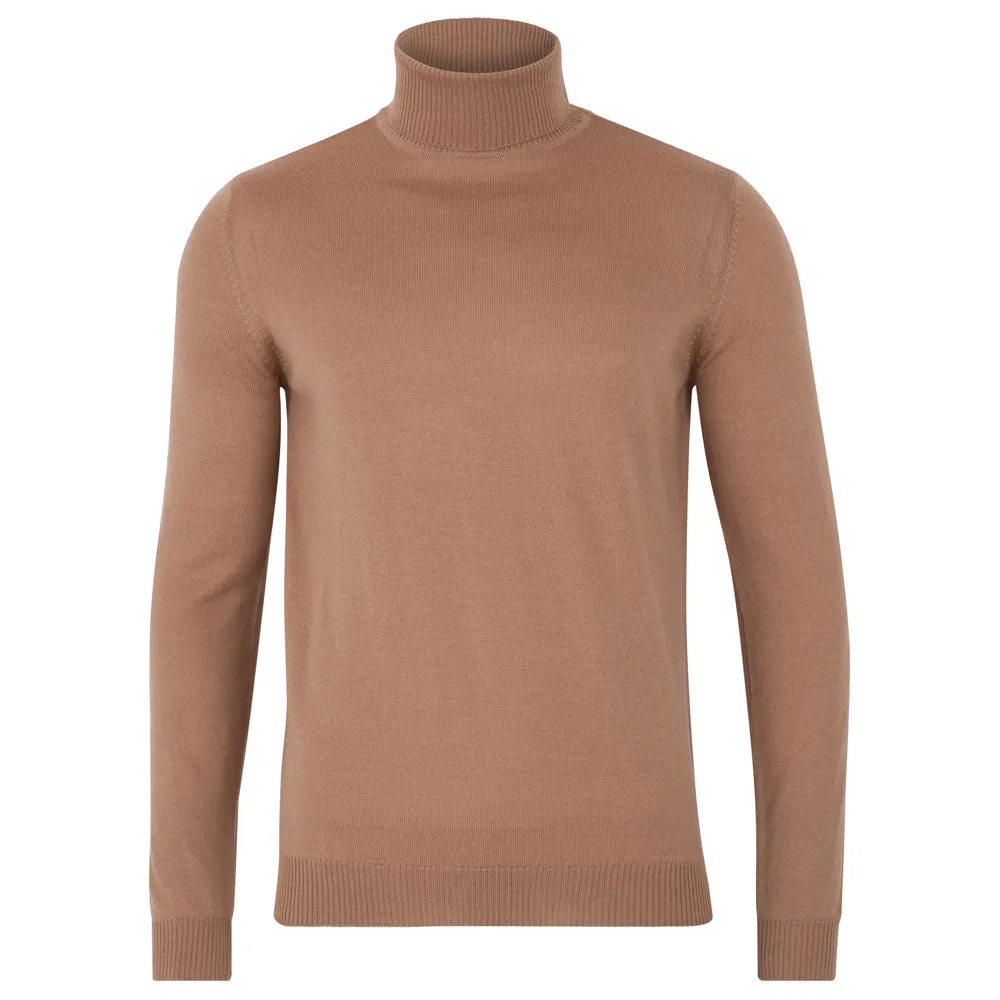 Mens Fine Merino Wool Roll Neck Jumper