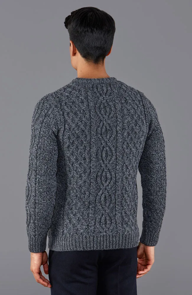 Mens Jarvis British Wool Aran Cable Sweater