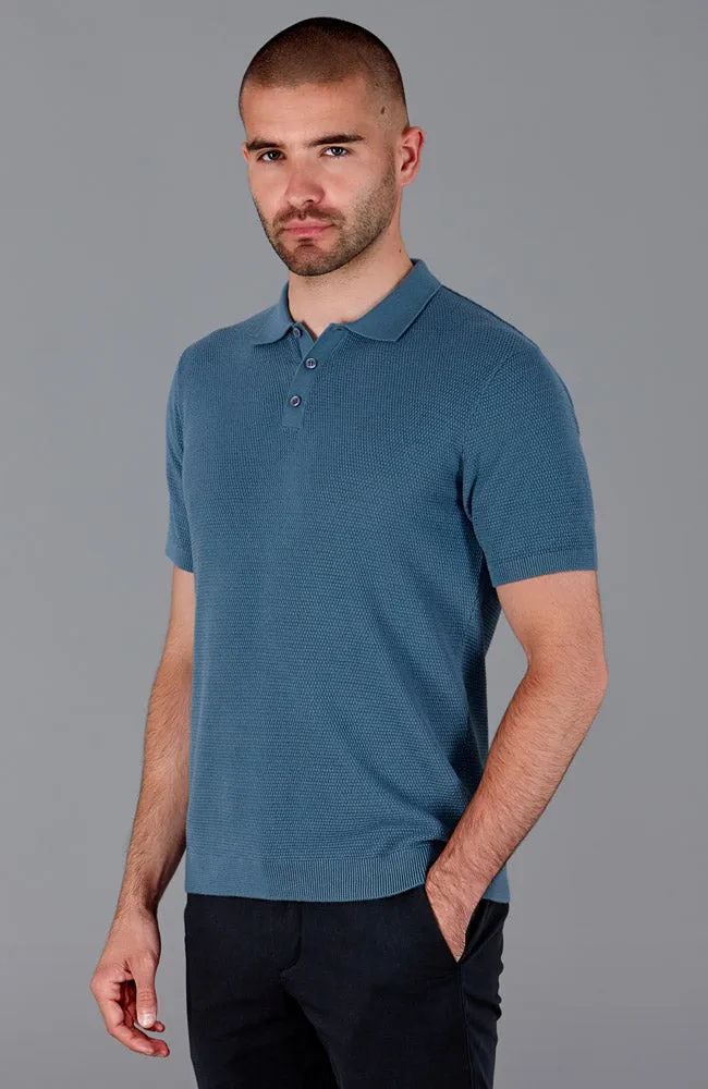 Mens Lightweight 100% Cotton Tuck Stitch Polo Shirt