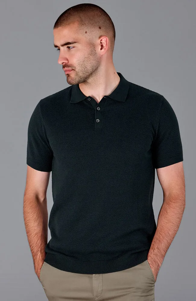 Mens Lightweight 100% Cotton Tuck Stitch Polo Shirt