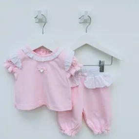 Mintini Girls Pink Top & Trouser Set