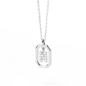 Moissanite Initial N Dangle Pendant Necklace