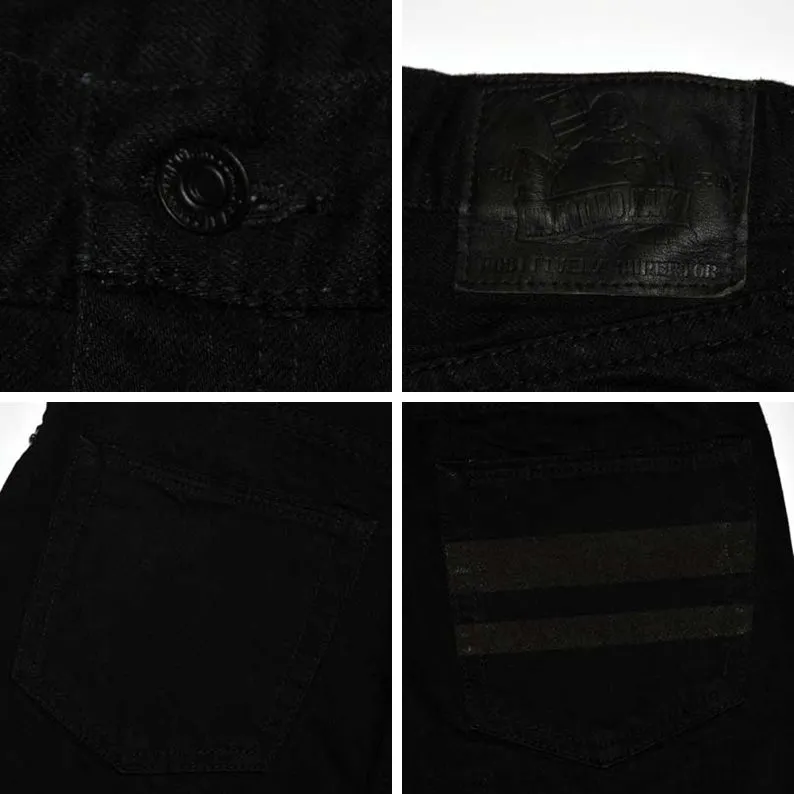 MOMOTARO JEANS "MXJE1205" 15.7oz Black Denim Slim fit Straight