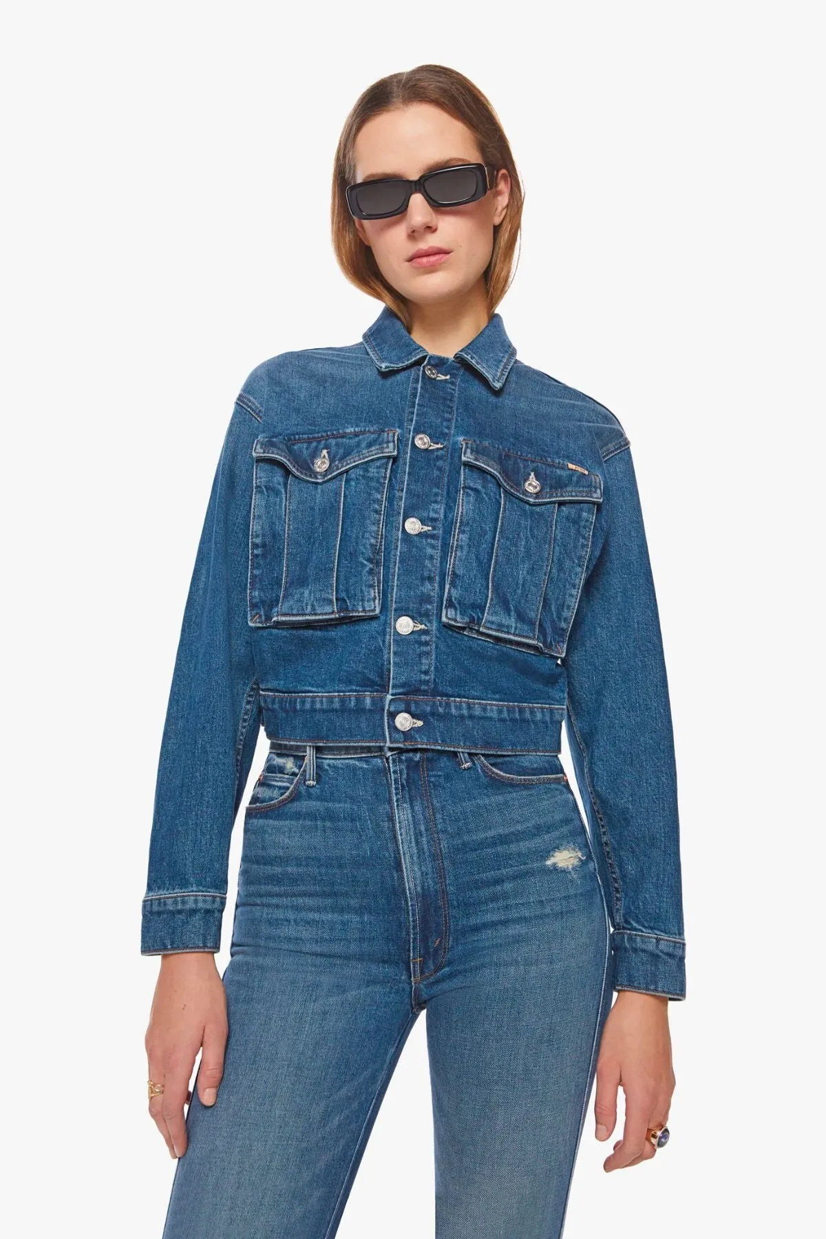 Mother The Out of Pocket Denim Jacket - Morning Chores