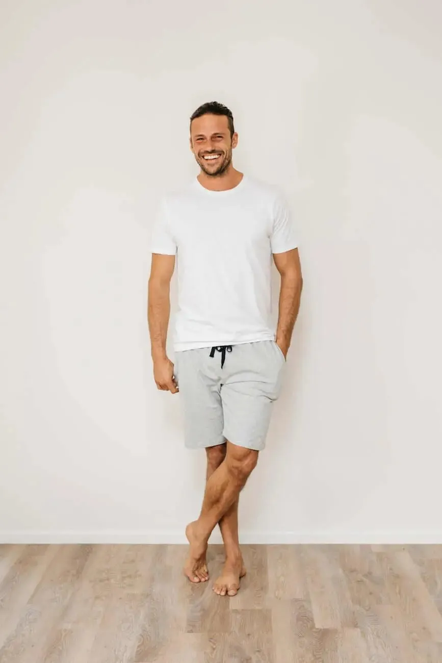 Owens organic cotton shorts in grey marle