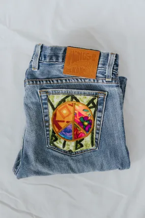 Peace Pocket Upcycled Jeans - #7