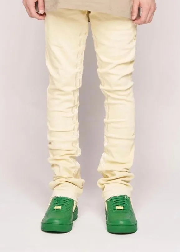 Pheelings “Against All Odds” Cream Stacked Jeans