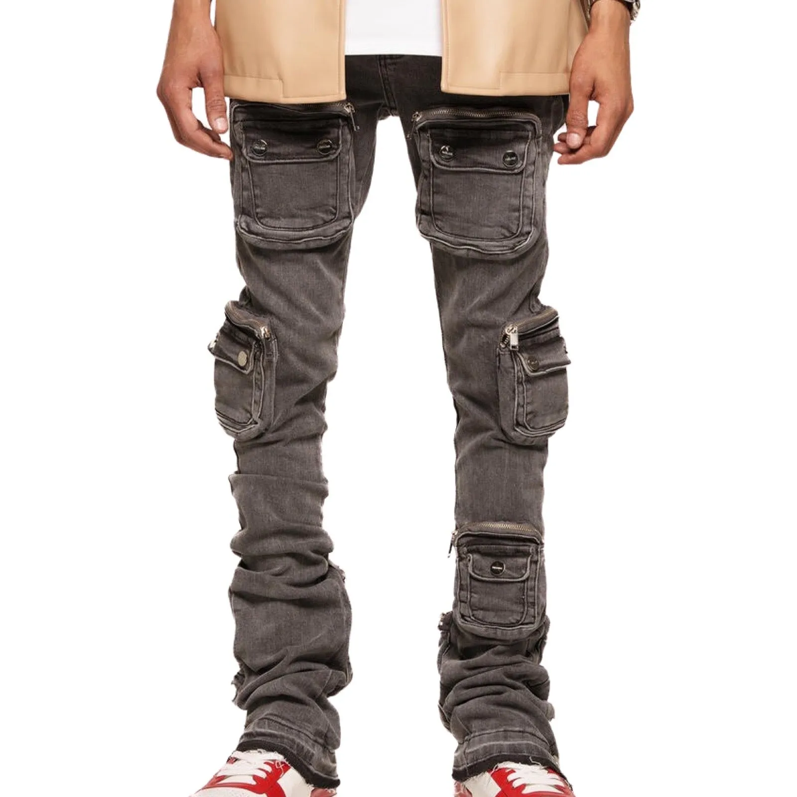 Pheelings “Greatness” Charcoal Grey Flare Jeans