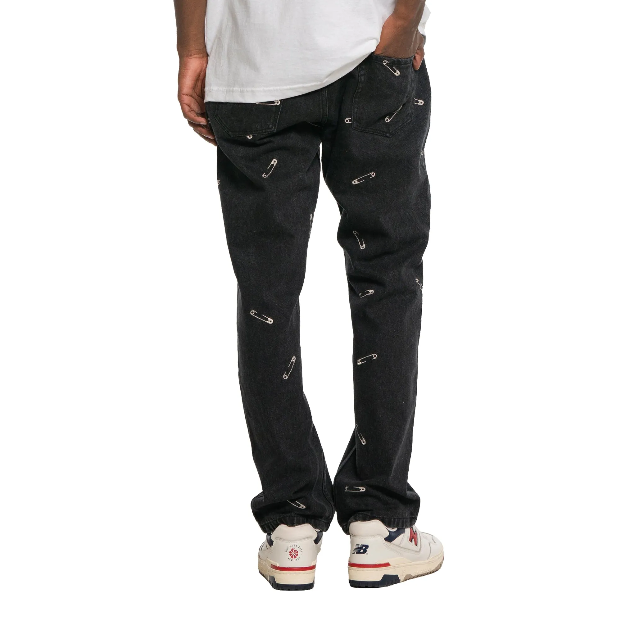 Pleasures Mens Saftey Pin 5 Pocket Jeans