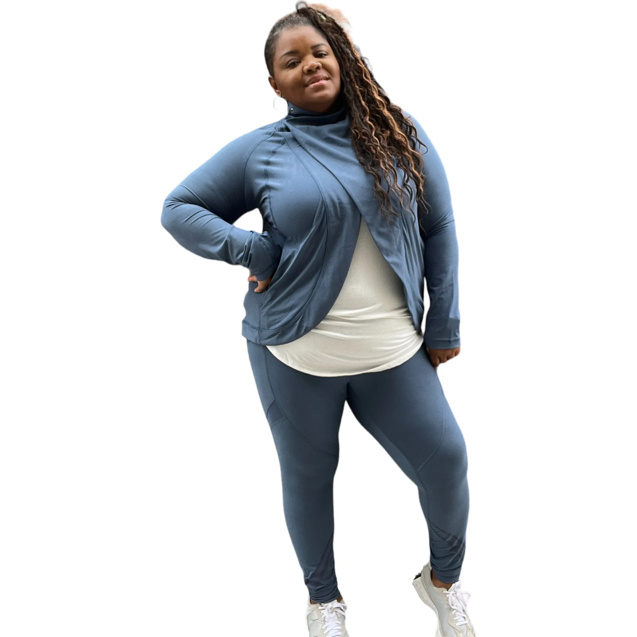 Plus Size Sporty Cowl Next Activewear Set