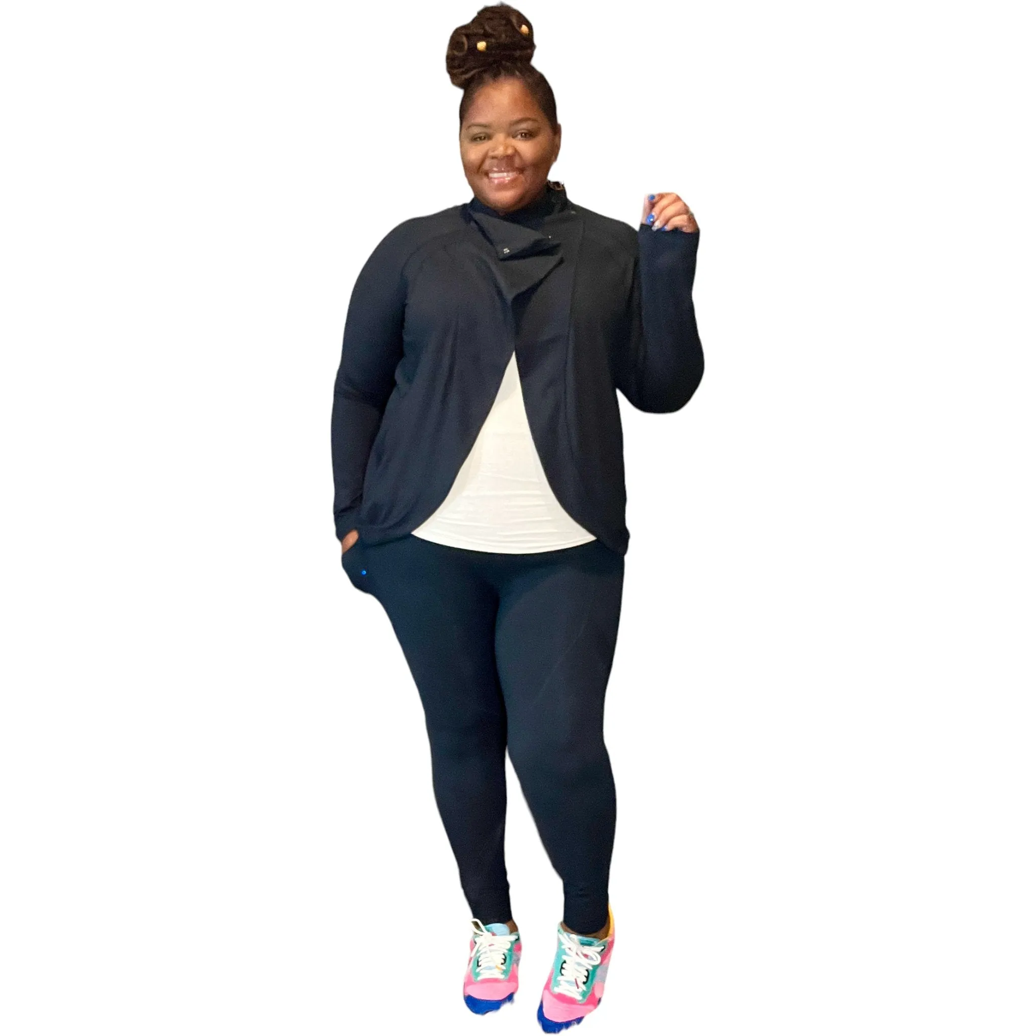 Plus Size Sporty Cowl Next Activewear Set