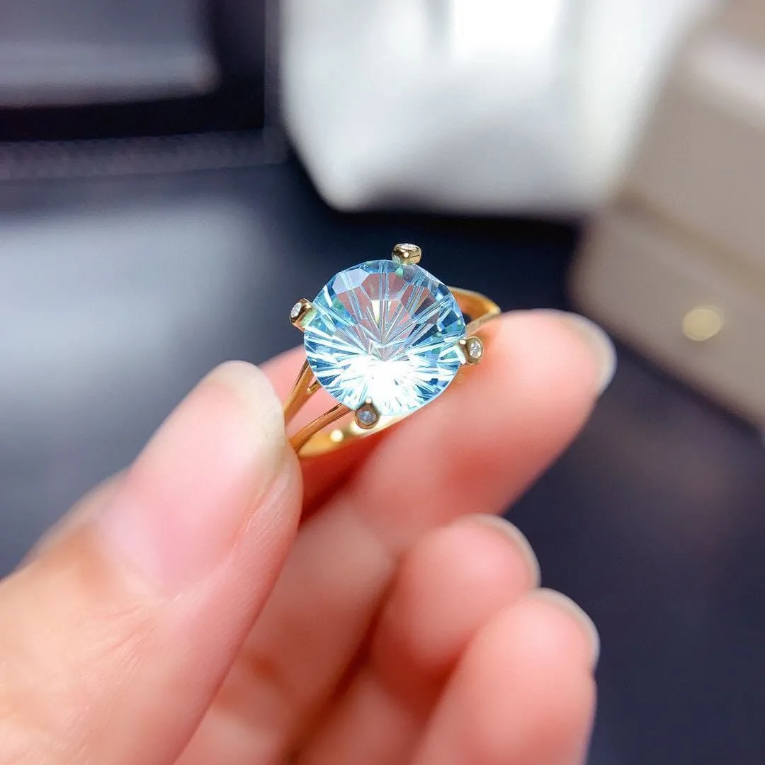 Promise Love Aquamarine Ring