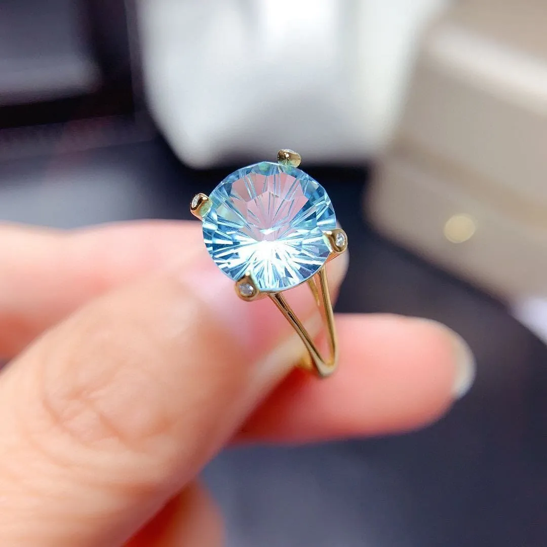 Promise Love Aquamarine Ring