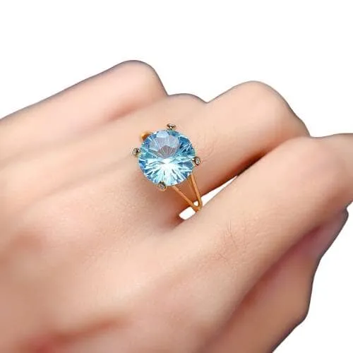 Promise Love Aquamarine Ring