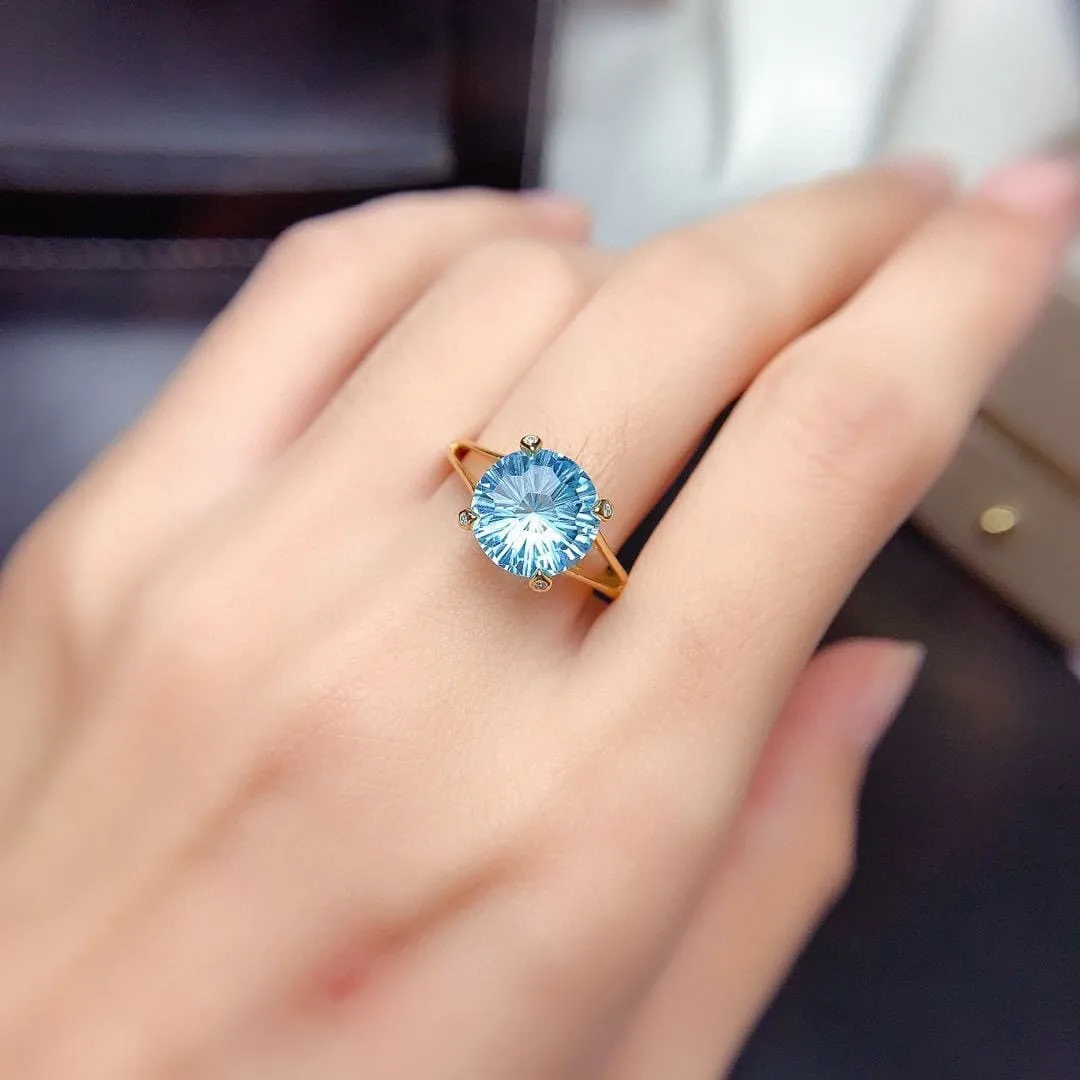 Promise Love Aquamarine Ring