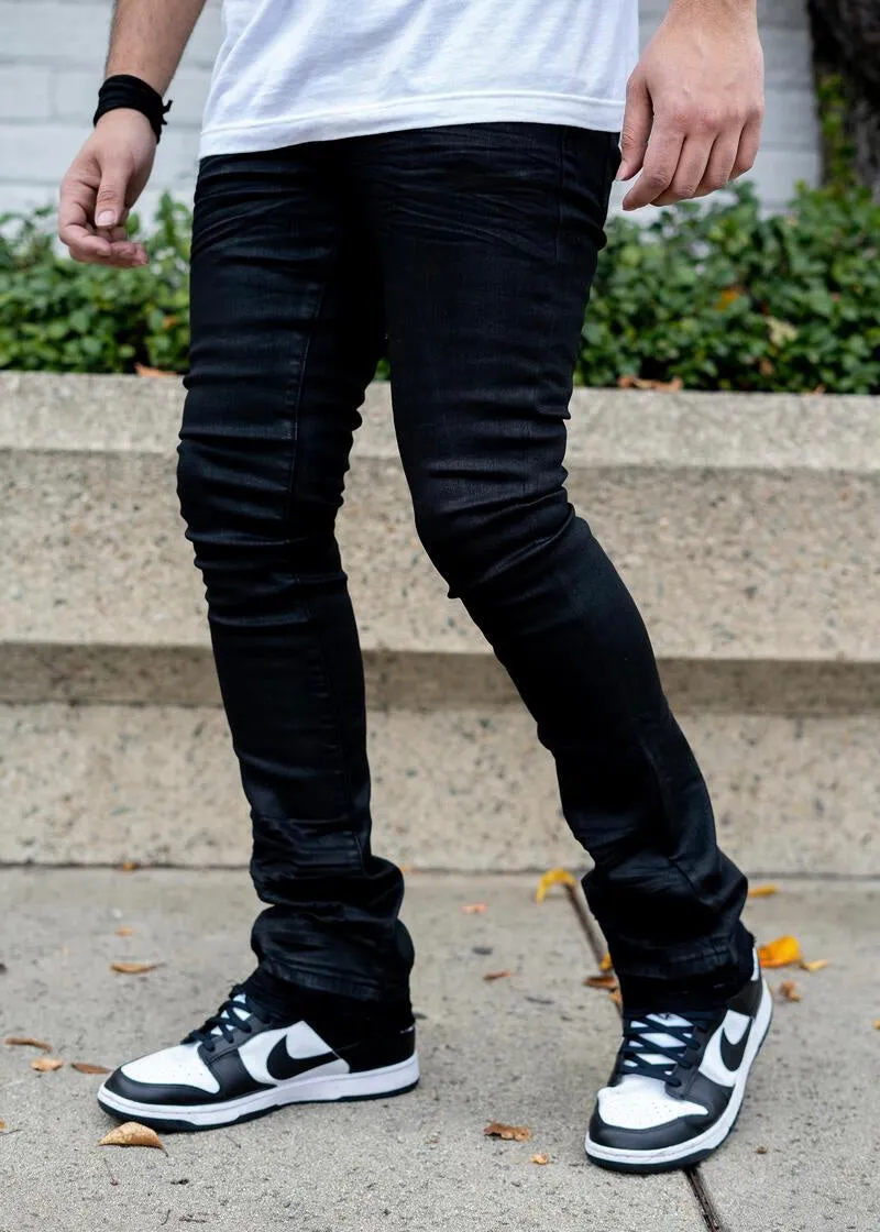 Reelistik Black Wax Stacked Jeans (RST5017)