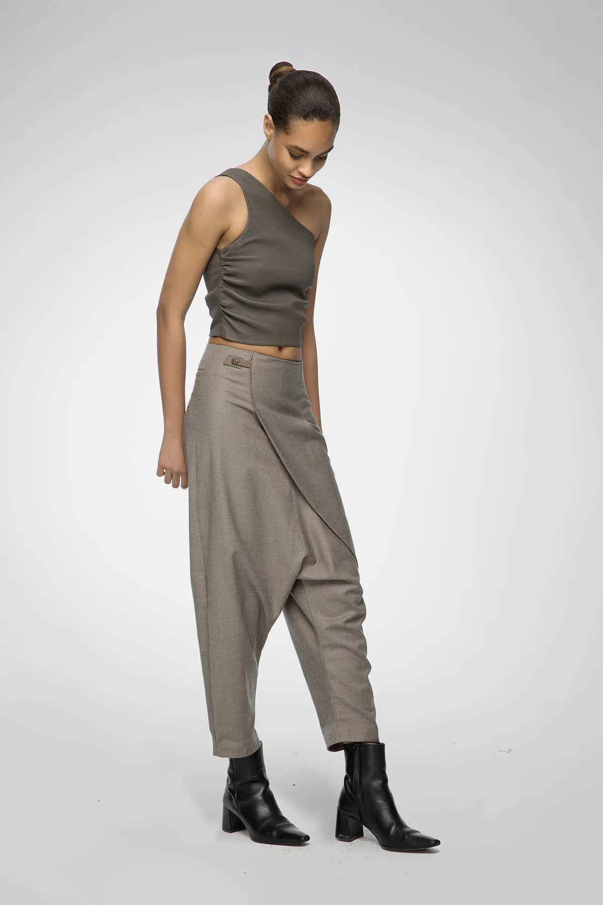 Sally - Beige Wool Pant