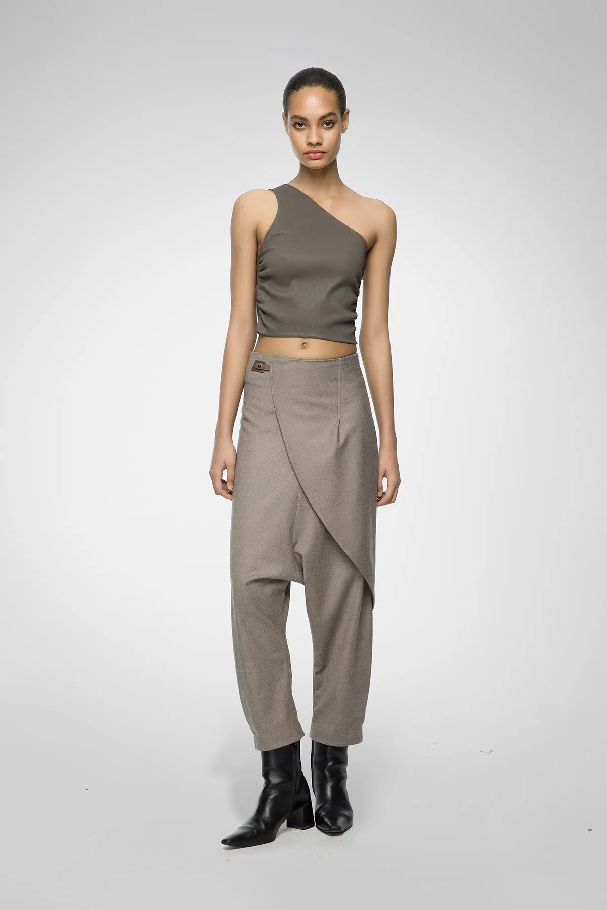 Sally - Beige Wool Pant