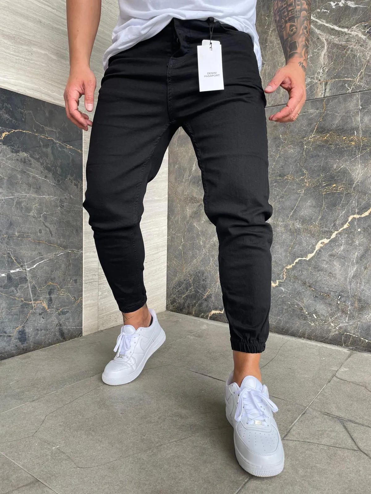 Sneakerjeans Black Jogger Jeans DP162