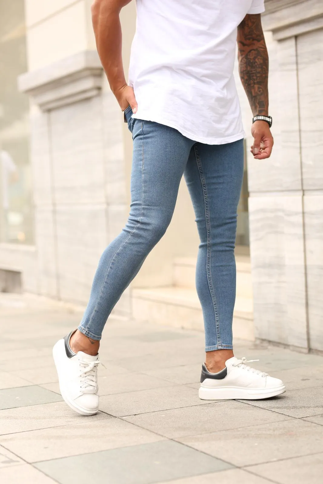 Sneakerjeans Blue Skinny Jeans DP70