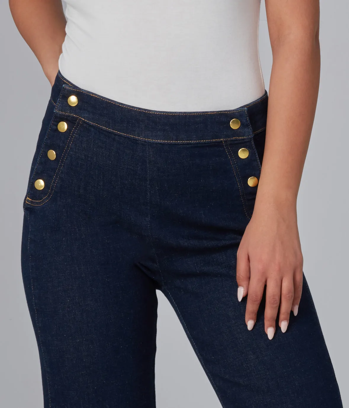 STEVIE-DRB2 High Rise Flare Jeans