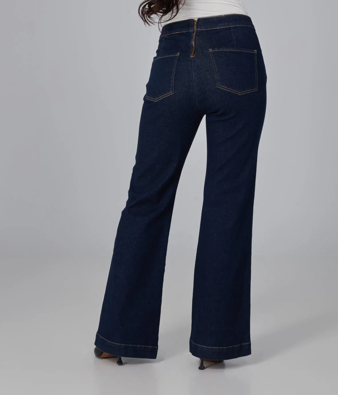 STEVIE-DRB2 High Rise Flare Jeans