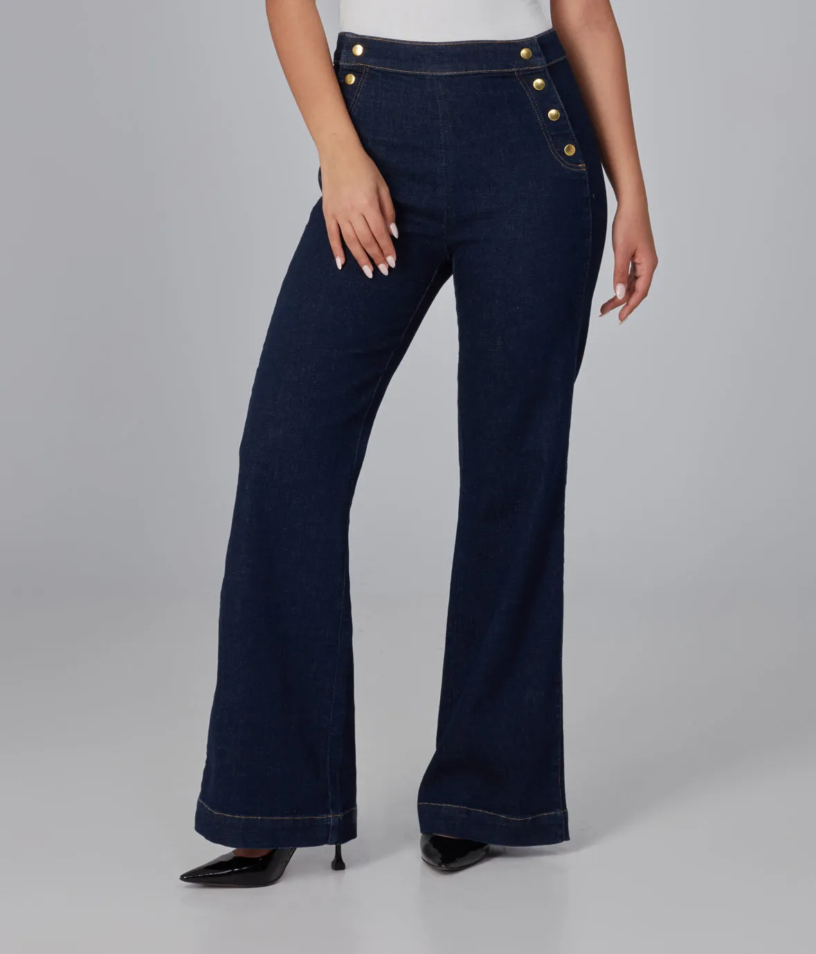 STEVIE-DRB2 High Rise Flare Jeans