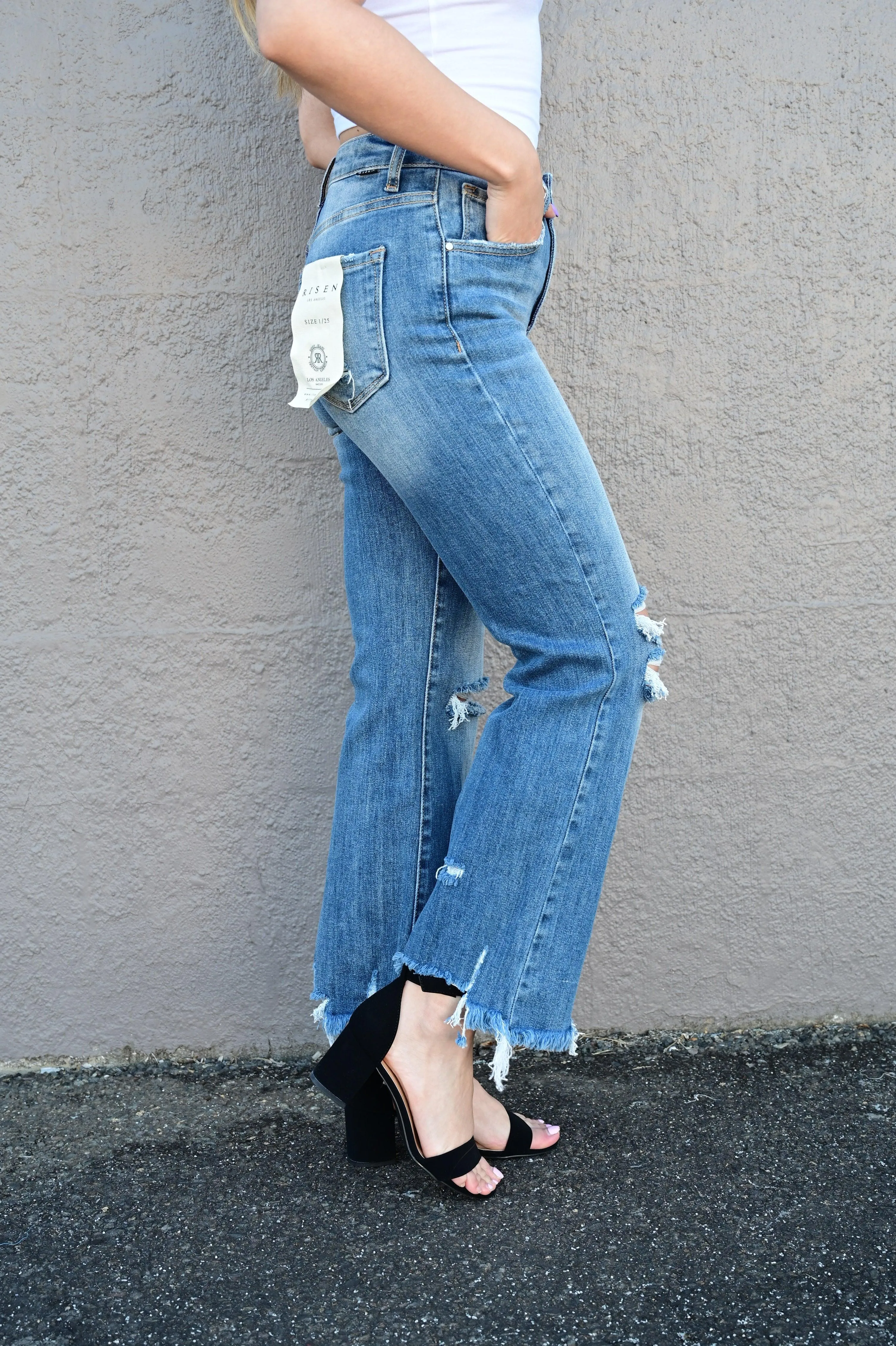 Summer Nights High Rise Straight Jeans