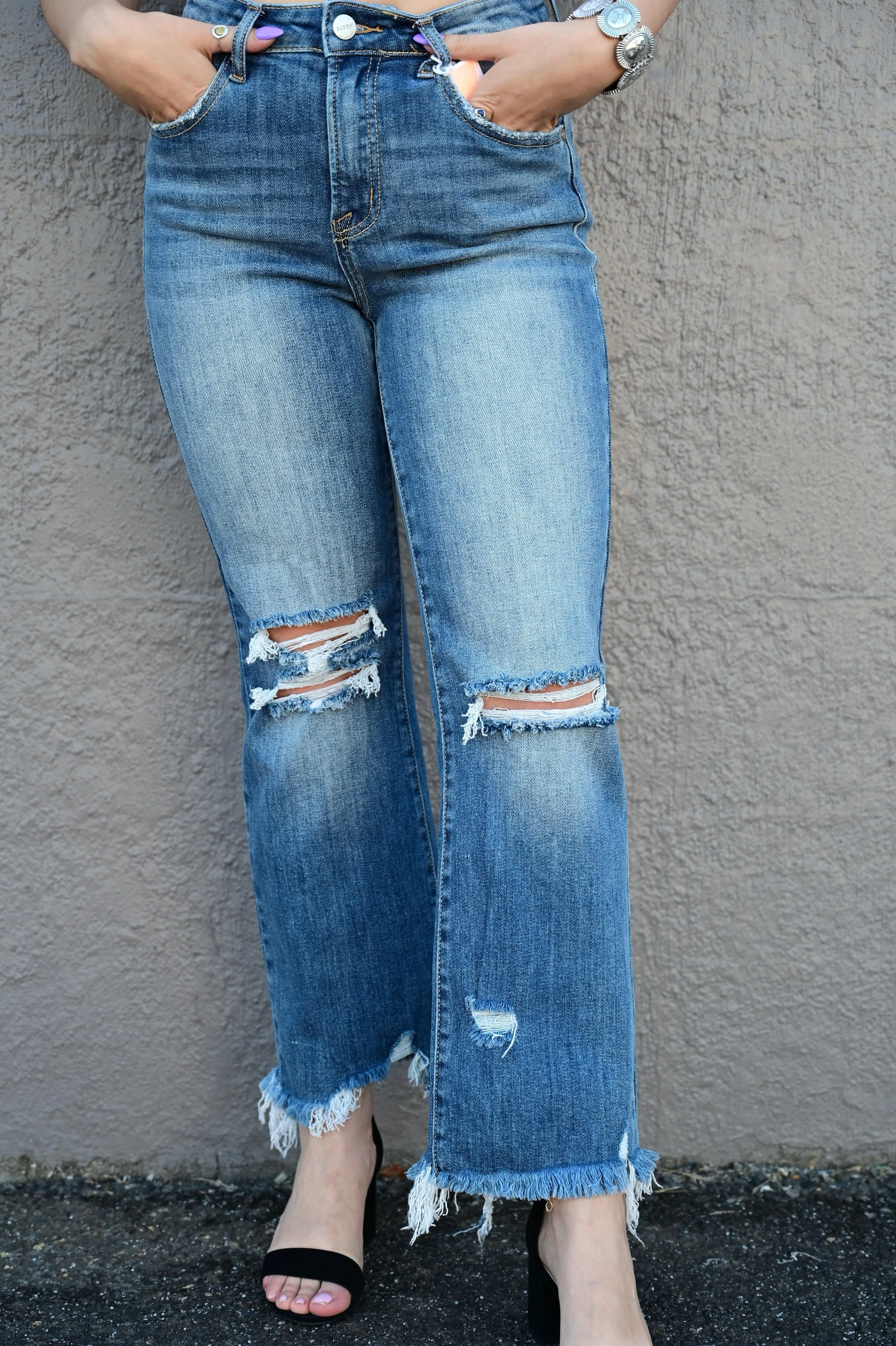 Summer Nights High Rise Straight Jeans