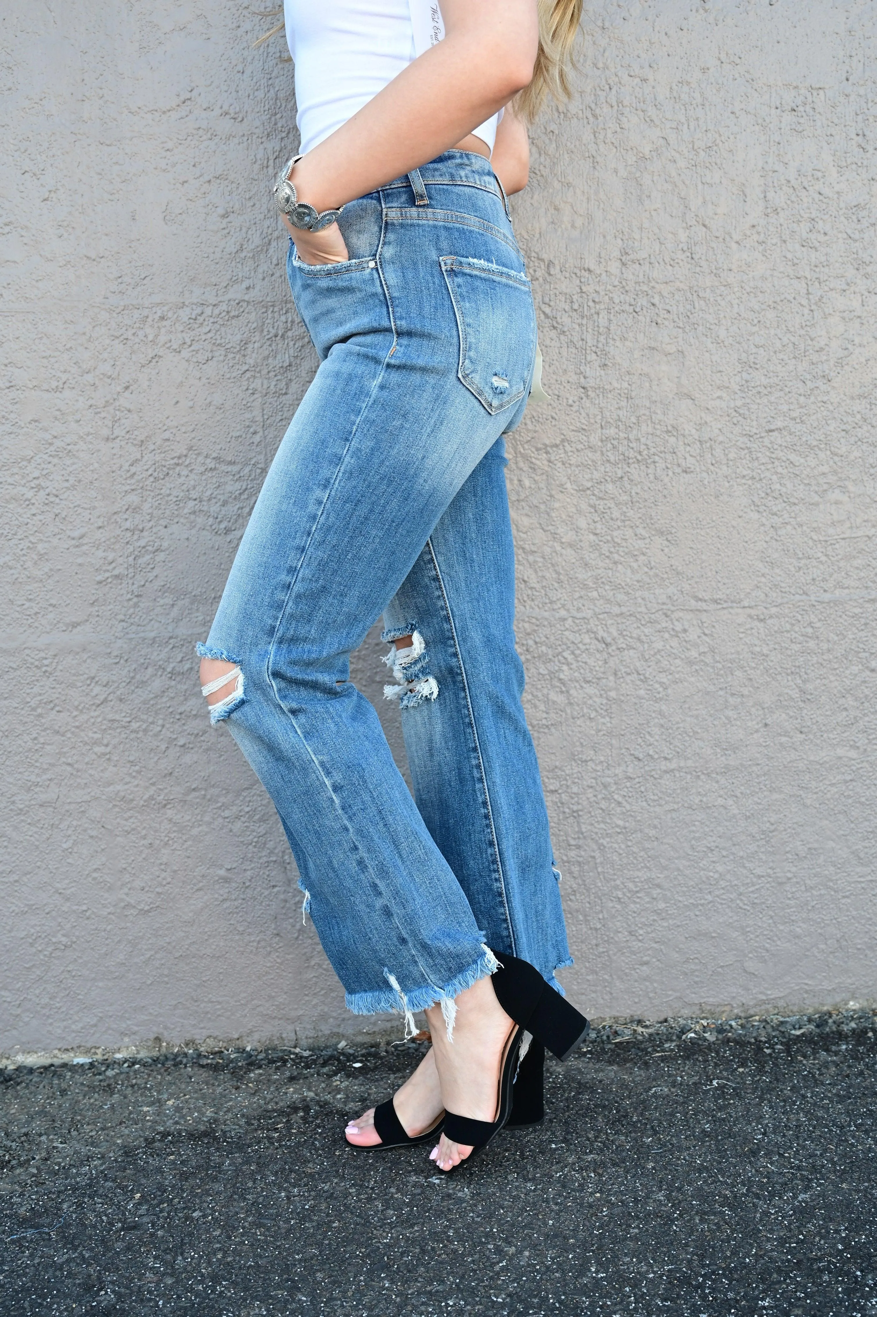 Summer Nights High Rise Straight Jeans