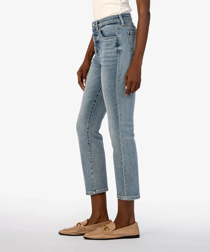 The Elizabeth High Rise Crop Straight Jeans - Supported