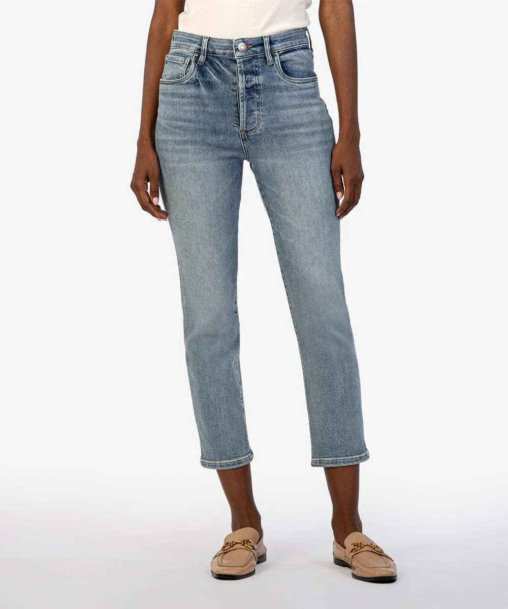 The Elizabeth High Rise Crop Straight Jeans - Supported