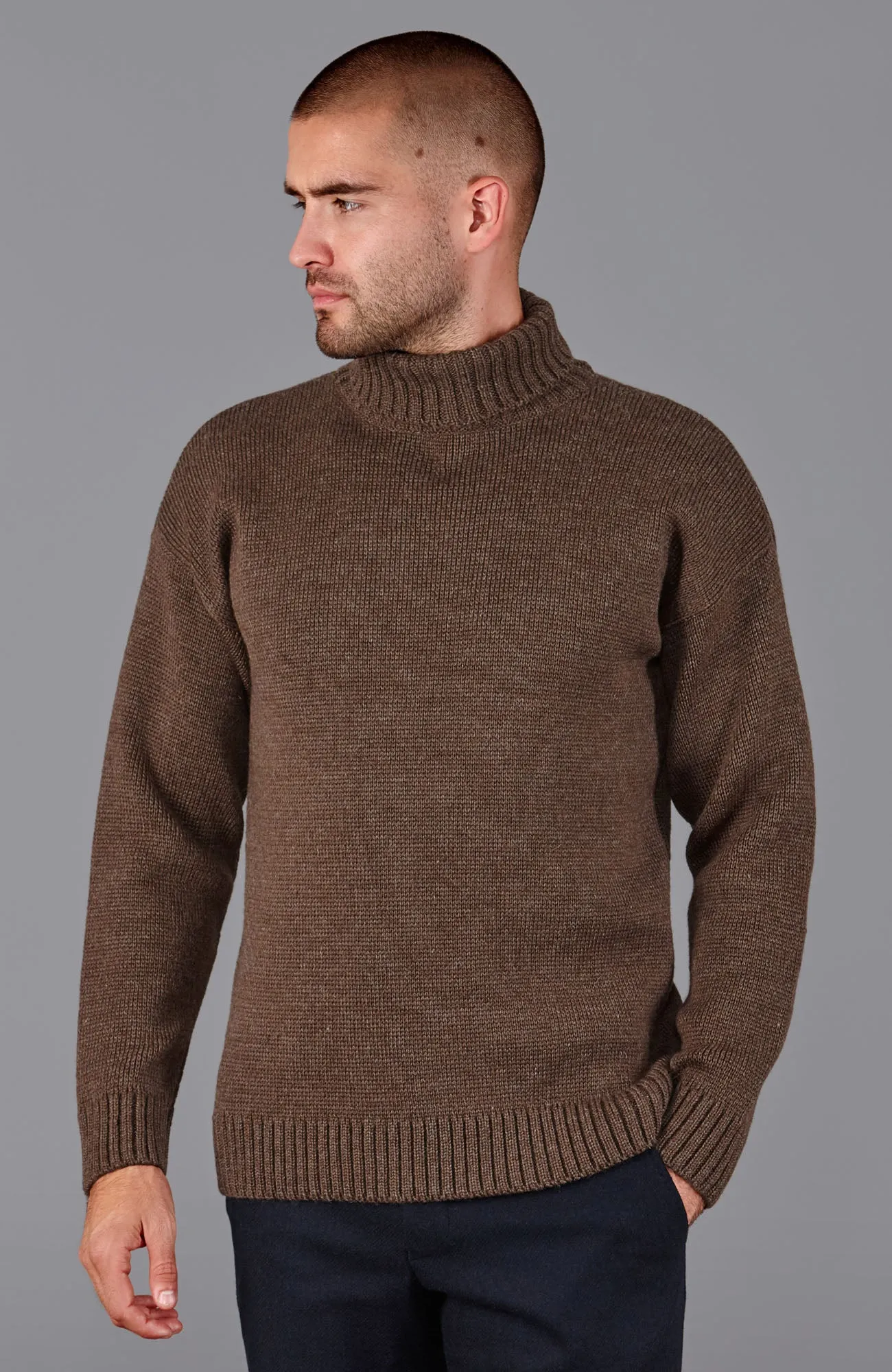 The Modern Submariner - Roll Neck Merino Wool Jumper