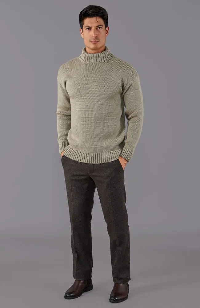 The Modern Submariner - Roll Neck Merino Wool Jumper