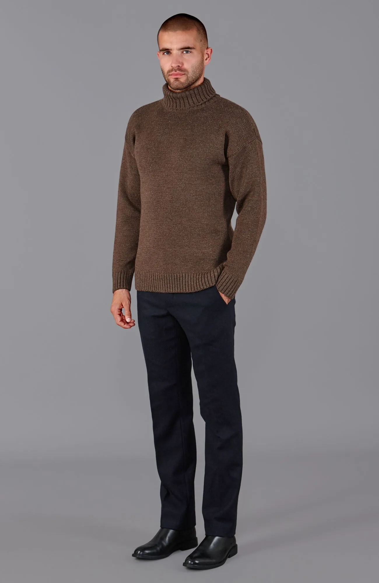 The Modern Submariner - Roll Neck Merino Wool Jumper