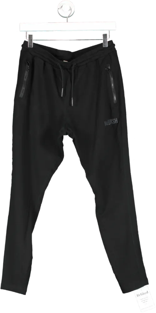 Vanquish Black Eclipse V2 Tapered Sweatpants - Size UK L for Ultimate Comfort and Style