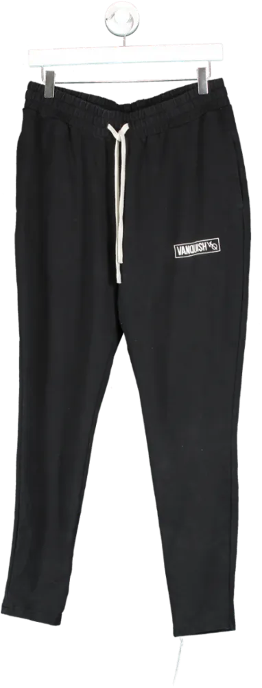 Vanquish Black Essential Tapered Fit Sweatpants UK L