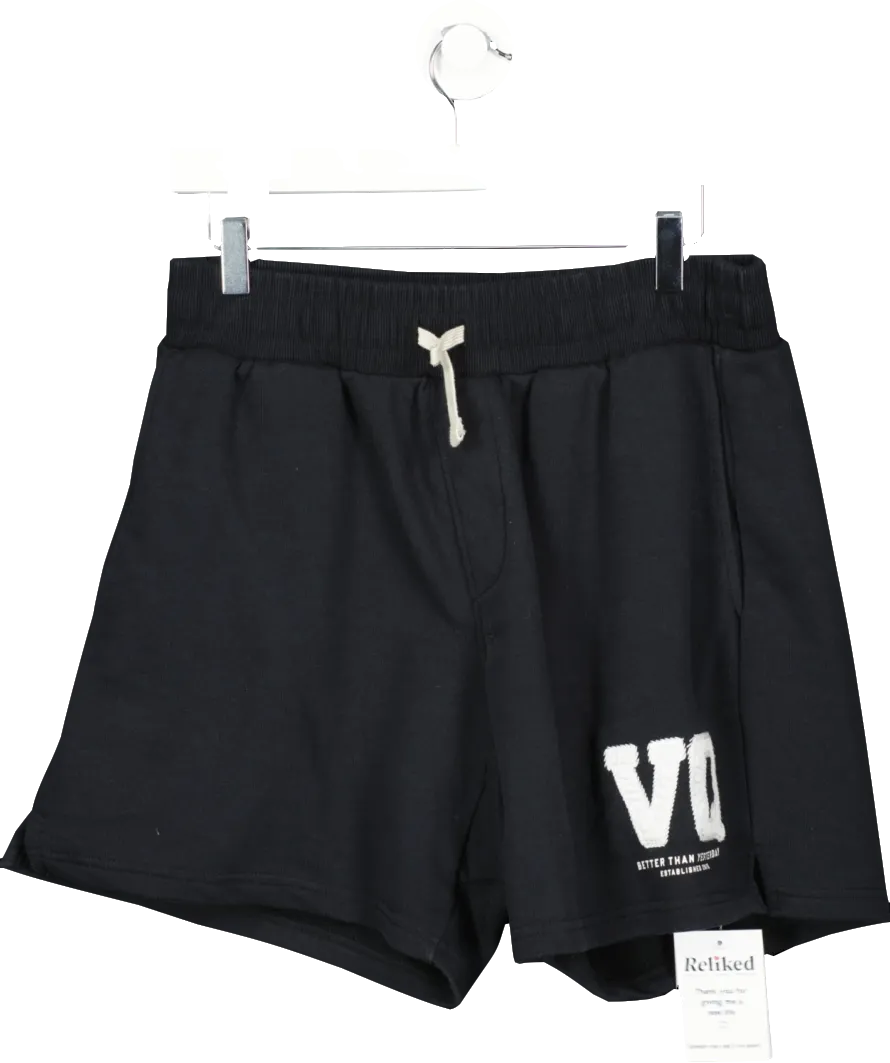 Vanquish Black Varsity Shorts UK L