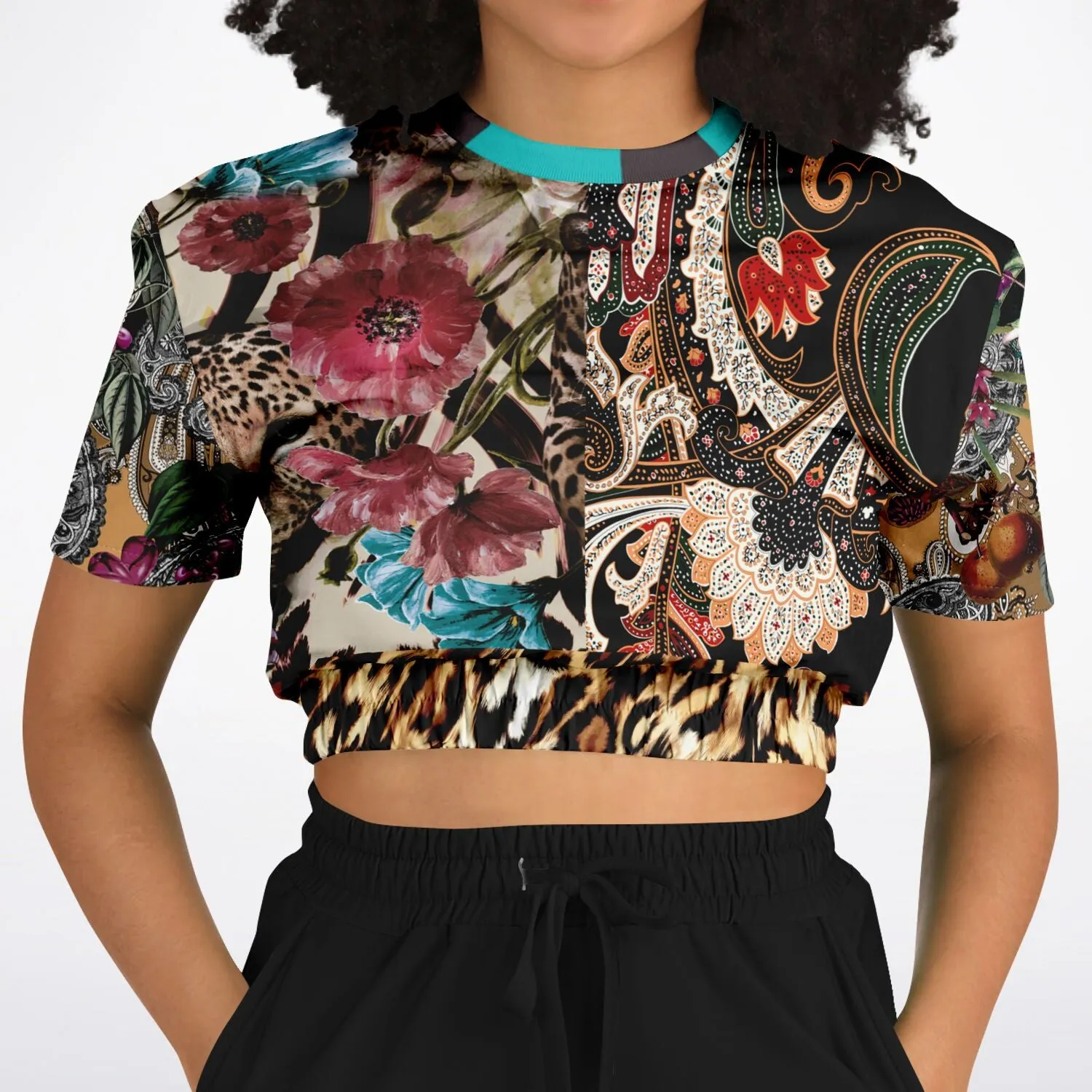 Zambia Short Sleeve Cropped Eco-Poly Sweater